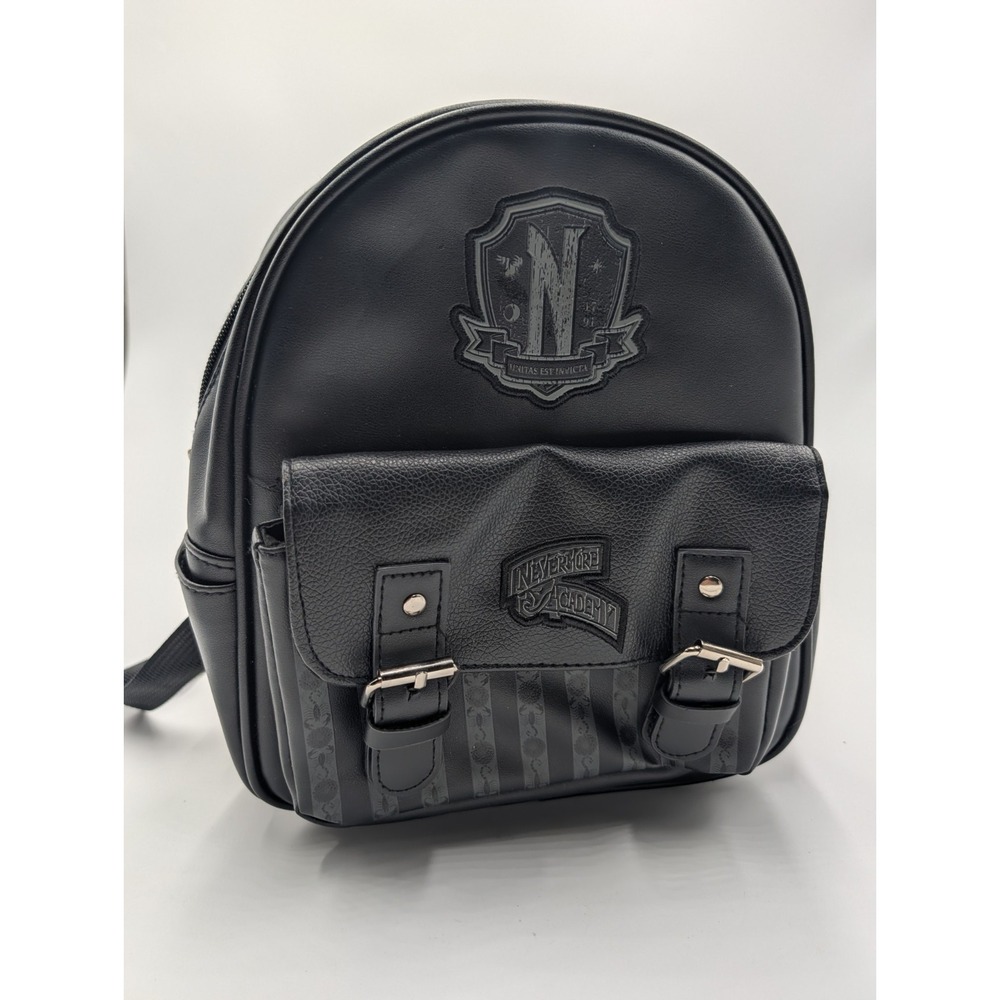 Wednesday Addams Nevermore Academy Backpack Purse Gothic School Bag Adjustable